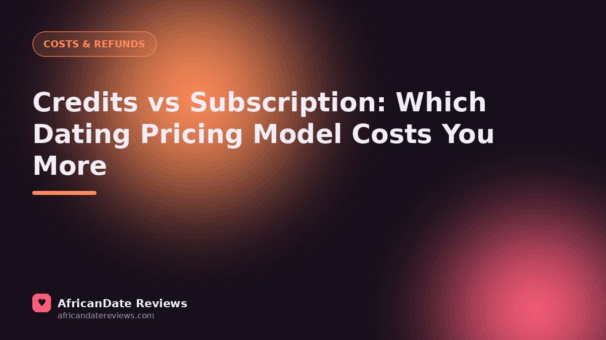 Credits vs Subscription: Which Dating Pricing Model Costs You More — AfricanDate Reviews
