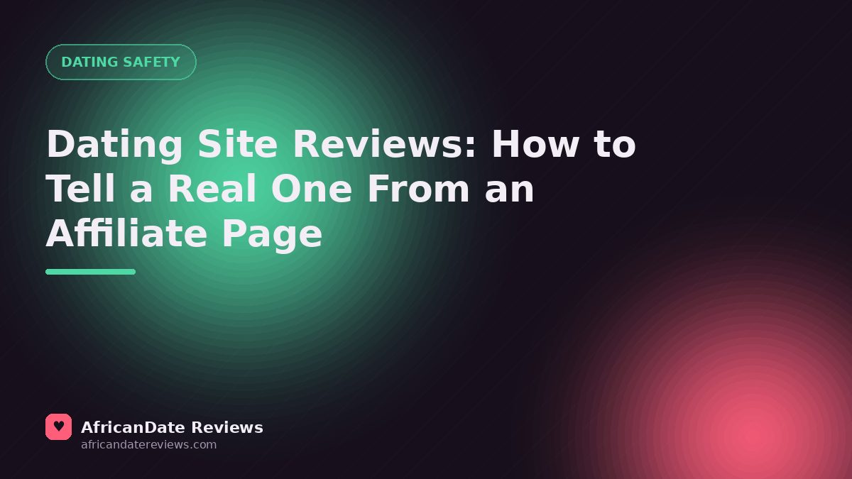 Dating Site Reviews: How to Tell a Real One From an Affiliate Page — AfricanDate Reviews