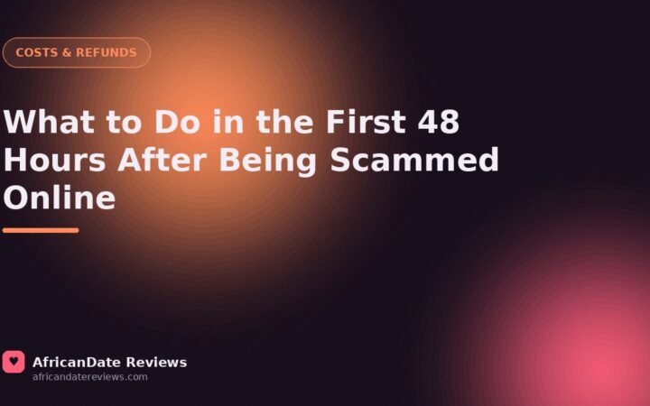 What to Do in the First 48 Hours After Being Scammed Online — AfricanDate Reviews
