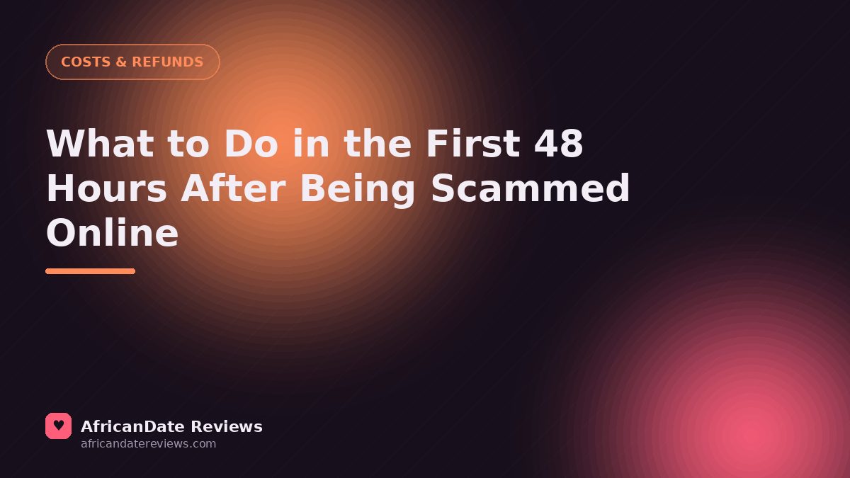 What to Do in the First 48 Hours After Being Scammed Online — AfricanDate Reviews